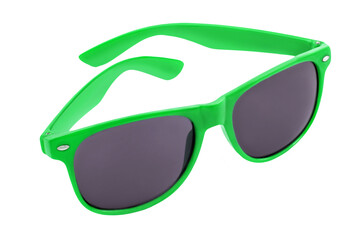 Green Sunglasses isolated on white background