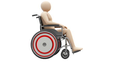 Isolated Man in Wheelchair