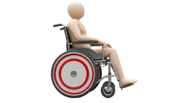 Isolated Man in Wheelchair