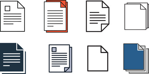 document icons set