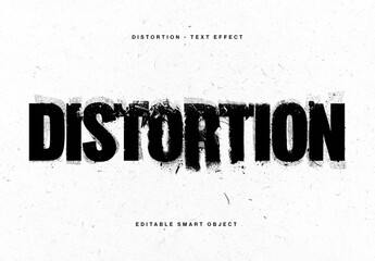 Grunge Distortion Text Effect Template