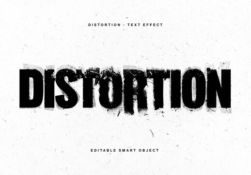 Grunge Distortion Text Effect Template