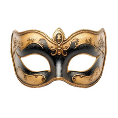 Elegant black and gold masquerade mask designed for festive celebrations during the carnival season