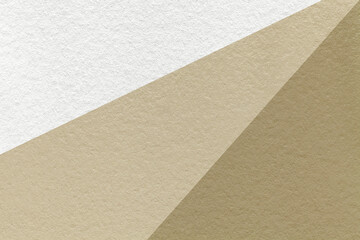 Abstract old geometric white, beige, brown paper background with rays, texture for banner, template, presentation