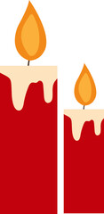 christmas candle illustration