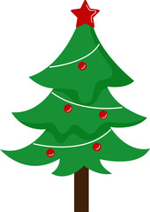 christmas tree vector illustration