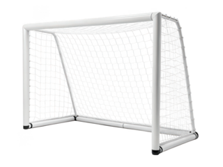 mini soccer goal white background scaled-down portable goalpost for children or practice use indoor or outdoor sports equipment transparent background