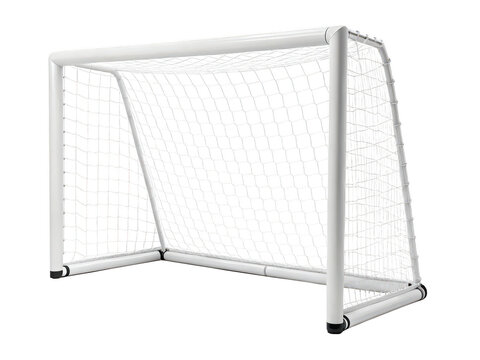 mini soccer goal white background scaled-down portable goalpost for children or practice use indoor or outdoor sports equipment transparent background