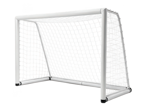 mini soccer goal white background scaled-down portable goalpost for children or practice use indoor or outdoor sports equipment transparent background