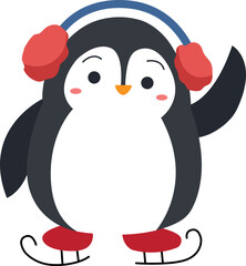 penguin in winter