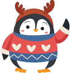 penguin in winter