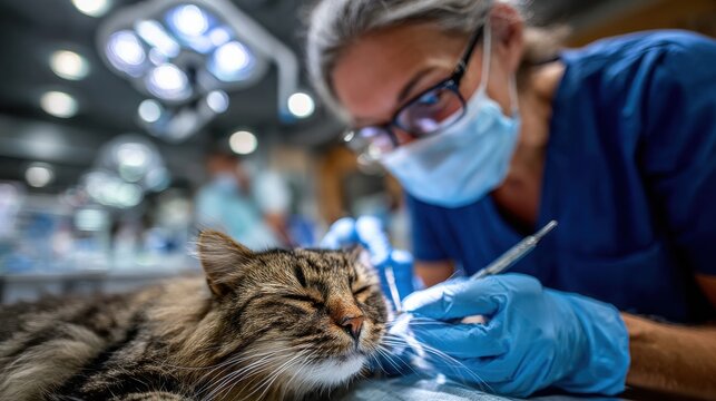 Feline Dental Procedure: Veterinary Care in Action