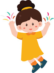 little girl with happy face