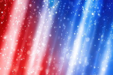 Abstract Fourth of July celebration background with patriotic colors and star patterns
