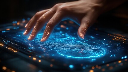 Futuristic Digital Touch Interface with Augmented Reality Hand Interaction