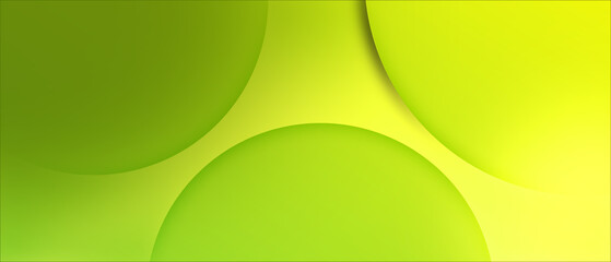 Abstract green background made from three relief circles