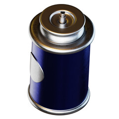 Close-up of a Blue Gas Cylinder