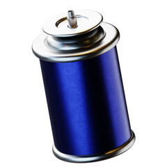 Close-up of a Blue Gas Cylinder