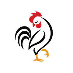 colorful rooster hen chicken fowl animal