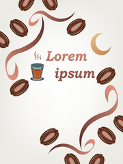 Minimal Seamless Pattern of Halal Food Icons with Crescent and Arabic Touch For Magazine Cover, Social Media, Merchandising.