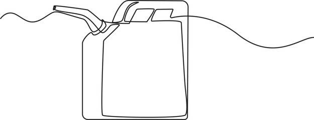 Gallon continuous one line drawing vector illustration, Gallon Of Milk Icon, Big Plastic Bottle ,Gallon continuous one line drawing vector illustration, continuous line of oil jerry cans.