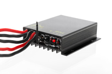 Waterproof Solar Charge Controller For Street Light 10A, 12/24V. On Isolated White Background