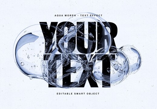 Aqua Morph Text Effect Template