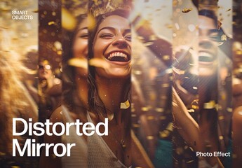 Distorted Mirror Photo Effect Template