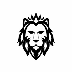 Lion head logo icon, lion face vector illustration