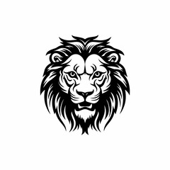 Lion head logo icon, lion face vector illustration