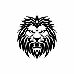 Lion head logo icon, lion face vector illustration