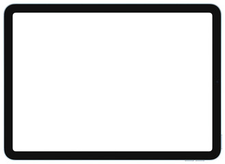 Obraz premium Black - framed blank - screen tablet, front - view design element