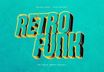 Retro Funk 3D Text Effect Template