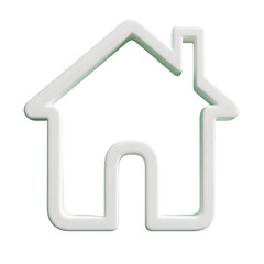 Obraz premium 3D Home Icon PNG