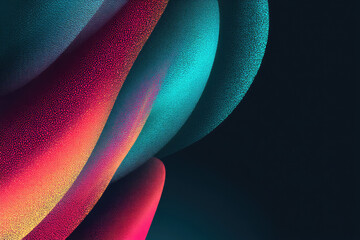 Glowing abstract shape makes an interesting impression on banner noise texture