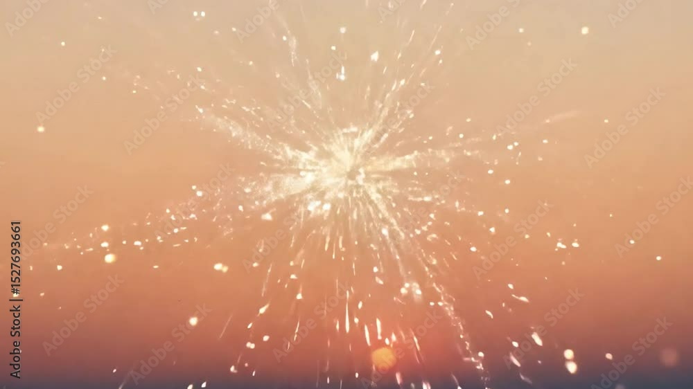 Poster vibrant explosion of sparkling light and color in sky creates mesmerizing display, evoking wonder an