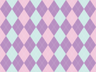 Sweet pastel Argyle pattern.  Perfect for backgrounds, textiles, or stationery design. This soft, feminine design evokes feelings of gentleness and tranquility.