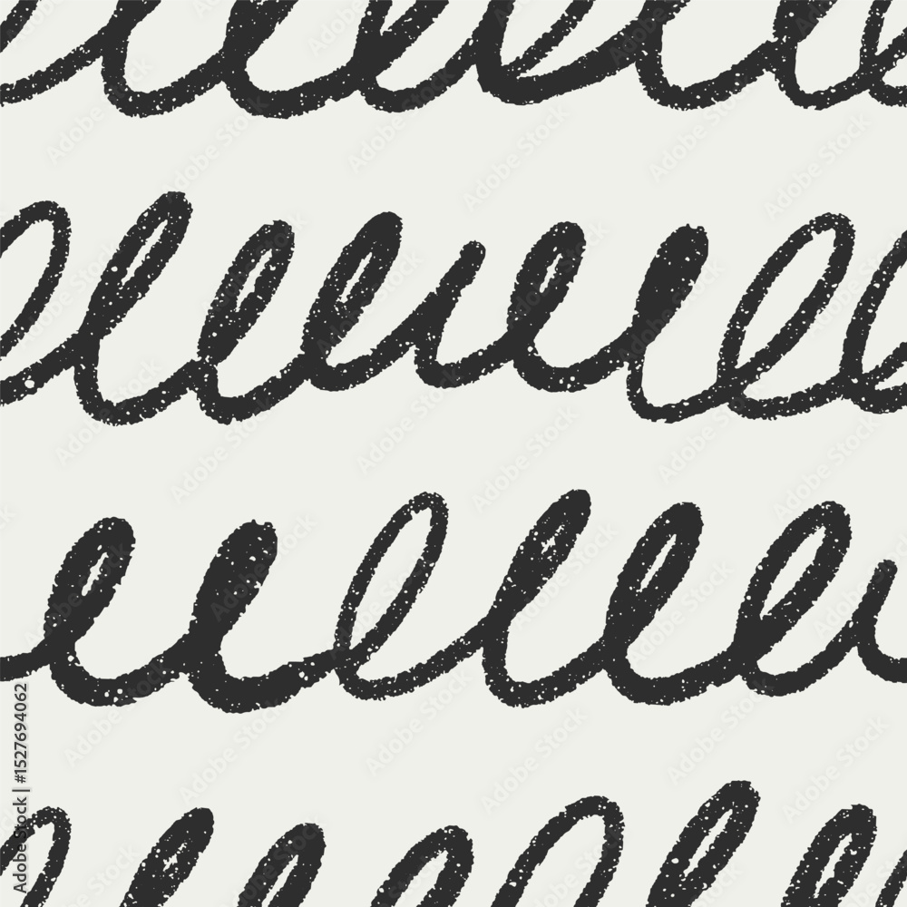 Poster seamless scribble loops, endless pattern design with freehand line drawing. back and white doodles, 