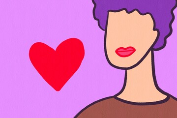 Embracing love with colorful artistry in a vibrant backdrop