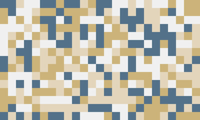 Abstract pixel art background.  Neutral earth tones and cool blues create a calming yet modern aesthetic. Perfect for website banners, social media graphics, or textile design.