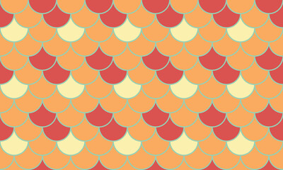 Abstract seamless pattern.  Warmtoned, overlapping scales create a vibrant, textured design perfect for backgrounds, textiles, or website design.