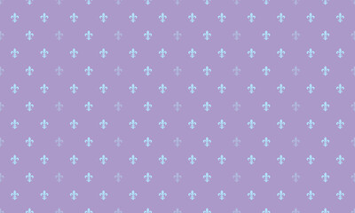 Elegant pastel purple background featuring a repeating fleurdelis pattern. Perfect for invitations, websites, or any project needing a touch of sophisticated charm.