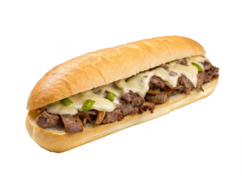 Philly cheesesteak png sandwich png steak sandwich png melted cheese sandwich png hoagie png American fast food png transparent background image