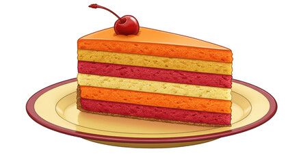 Isolated Cake Slice