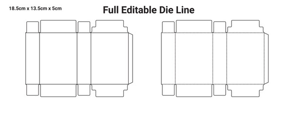 Fully Editable Box Die Line Template Design Your Custom Packaging