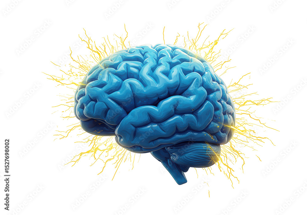 Poster isolated human brain abstract neural activity