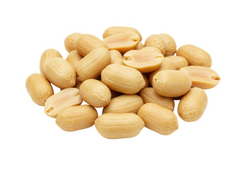 Isolated Pile of Peeled Peanuts Snack Food