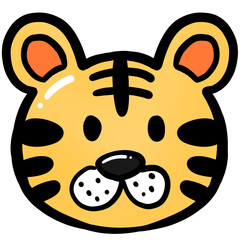 Obraz premium 귀여운 호랑이 일러스트