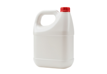 Isolated White Plastic Jug with Red Cap