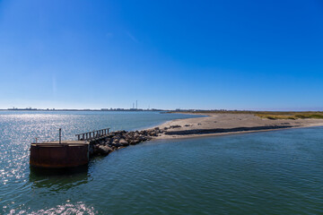 Mole on the North Sea coast in Denmark